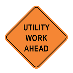 Utility work ahead